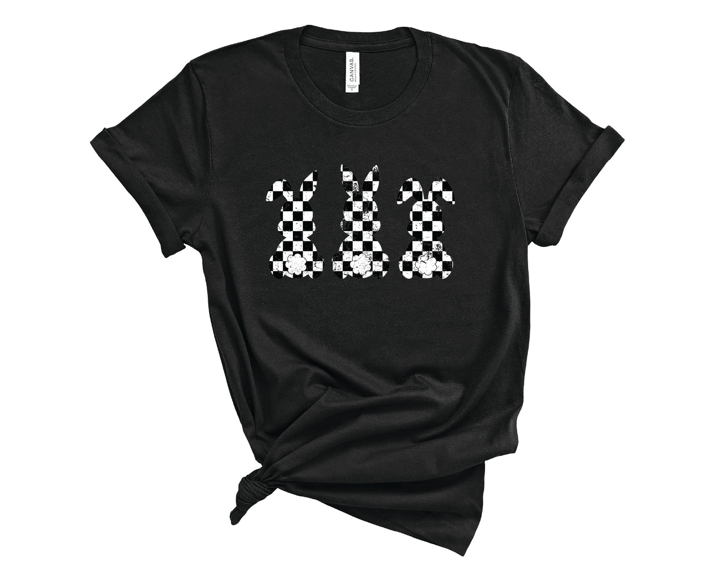 Checkered Bunny Mama T-Shirt