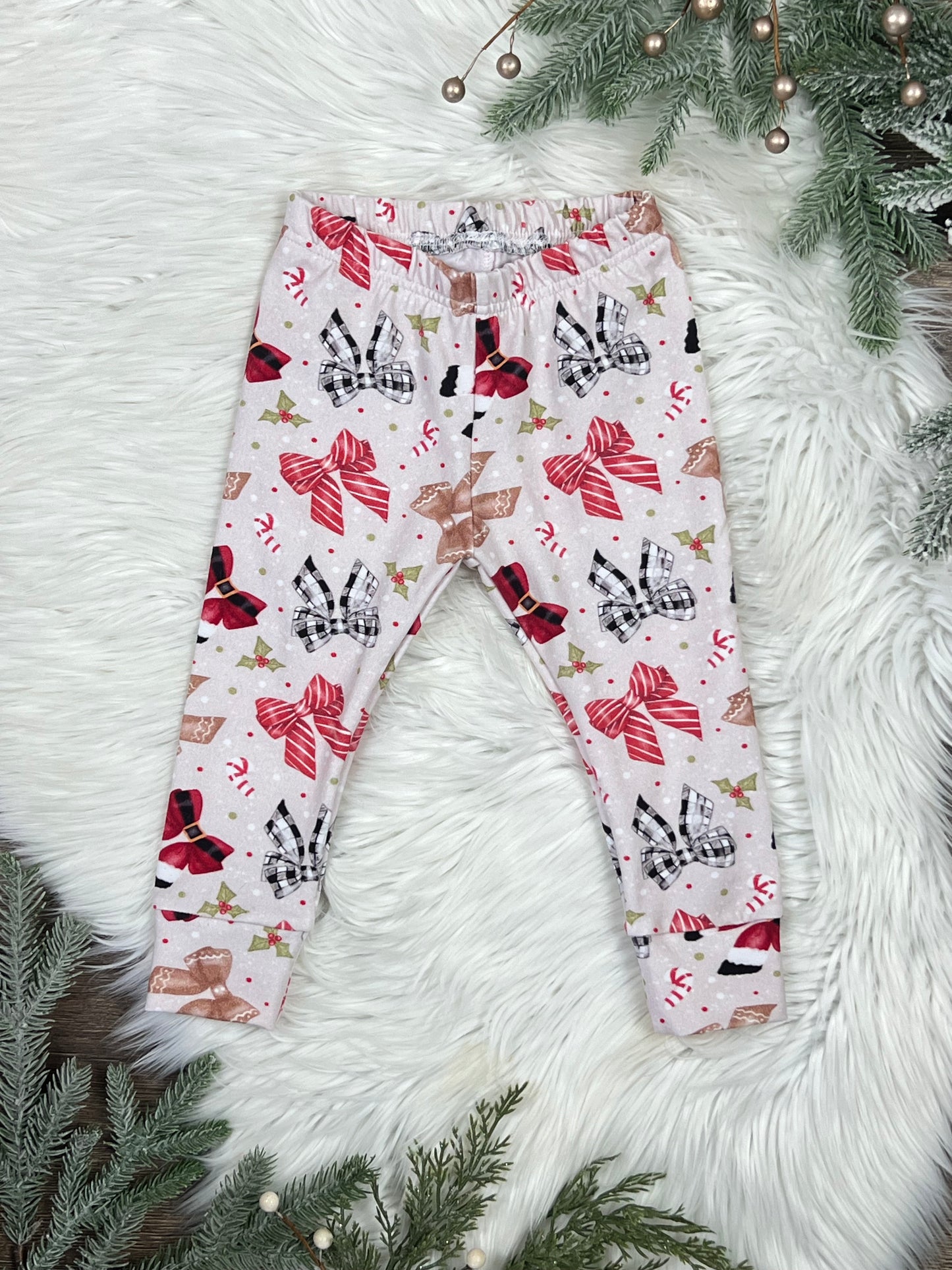 Christmas Bow Leggings