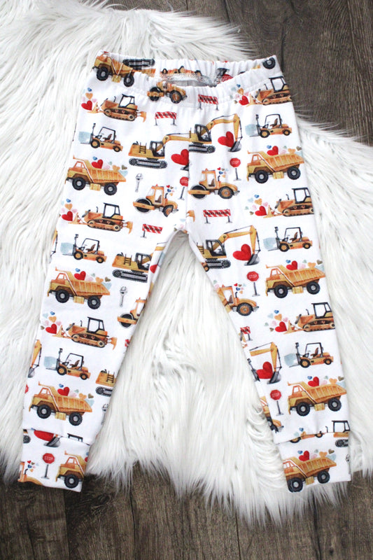 Valentine Dump Trucks Leggings