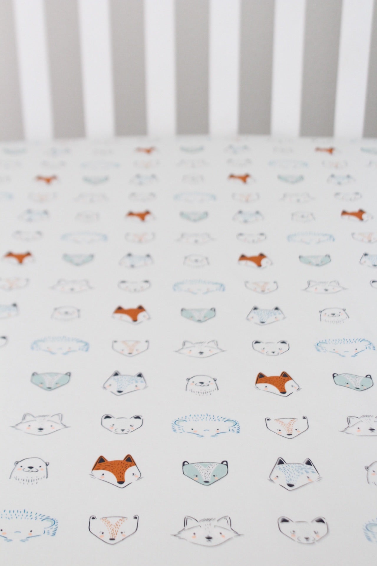 Rustic Woodland Animals Crib Sheet or Changing Pad Cover The