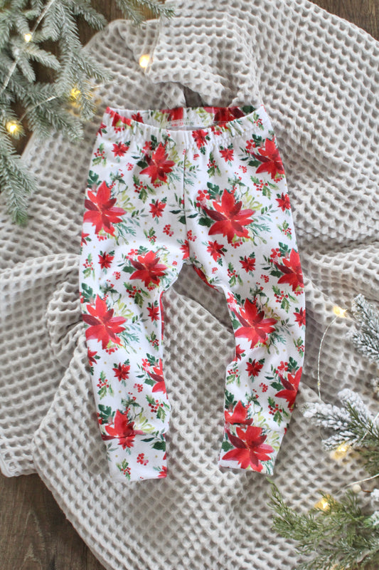 Poinsettia Leggings